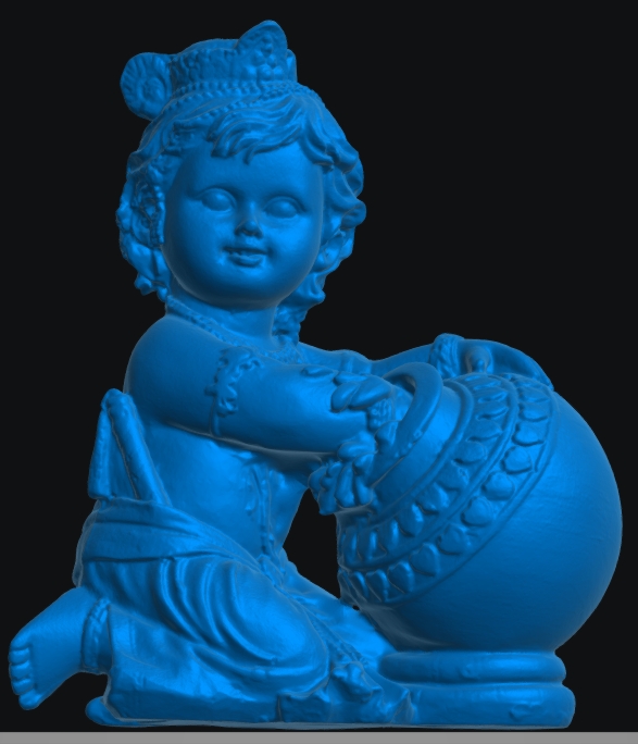 makhan coro krishna 3d modelo baixar stl arquivo arte modo 3D print model - Mito3D