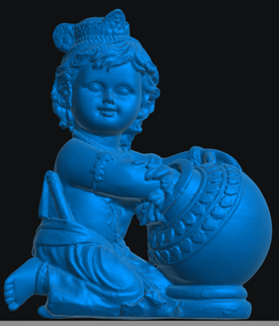 makhan coro krishna 3d modelo baixar stl arquivo arte modo 3d print model - Mito3D