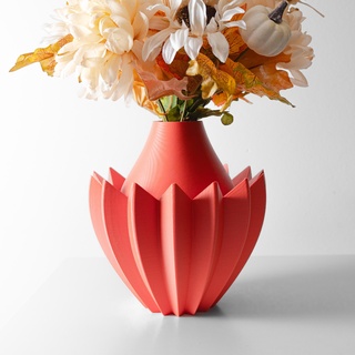 makio vase modern unique home decor dried preserved flower arrangement stl file 3d print model - Mito3D