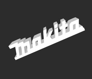 Makita Logo Stand Zeichen Symbol 3d print model - Mito3D
