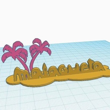 malagueta málaga Espanha Andaluzia playa praia 3d print model - Mito3D