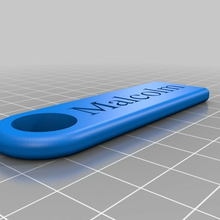 malcolm flat key ring fashion customized accessories 3d print model - Mito3D