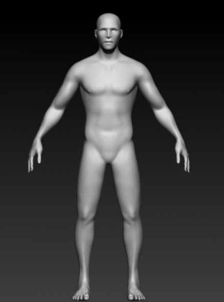 male base mesh Tools man character human foundation 3D print model - Mito3D