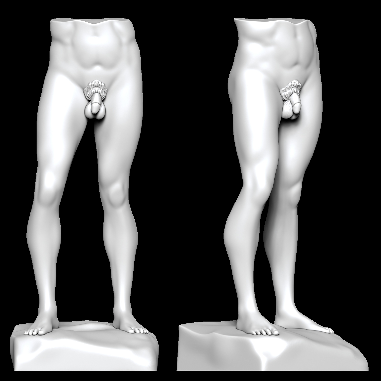 männlich Körper Statue Michael Anime 3D print model - Mito3D
