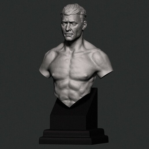 masculino fracasso pintura busto pára minis modelo 3D print model - Mito3D