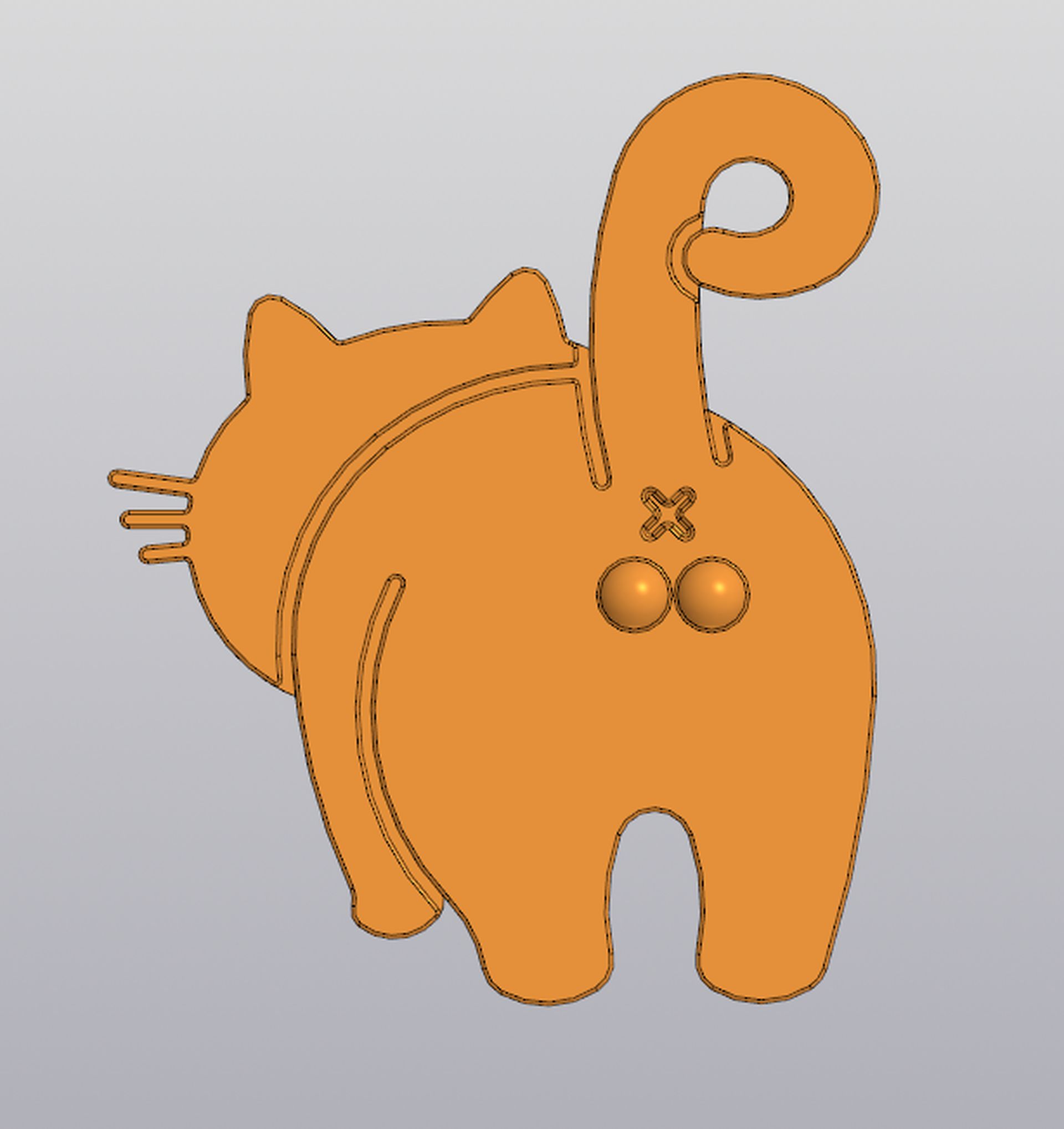 erkek kedi anahtarlık Yavru yavrusu Evcil Hayvan hayvan 3D print model - Mito3D