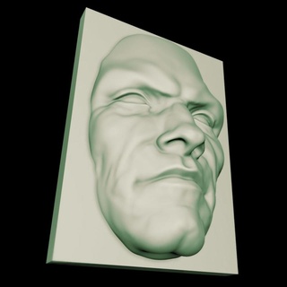 männlich Gesicht anatomisch Studie Anatomie Modell Skulptur 3dprint 3d print model - Mito3D