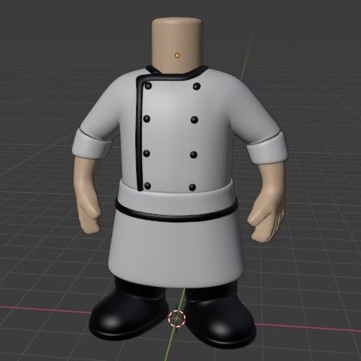 Masculin funko pop chef art 3D print model - Mito3D