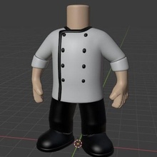 maschio funko pop chef grembiule arte 3d print model - Mito3D