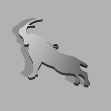 mâle montes cabra montesa la maison champ chèvre bushwhacker anneau porte-clés nature 3d print model - Mito3D