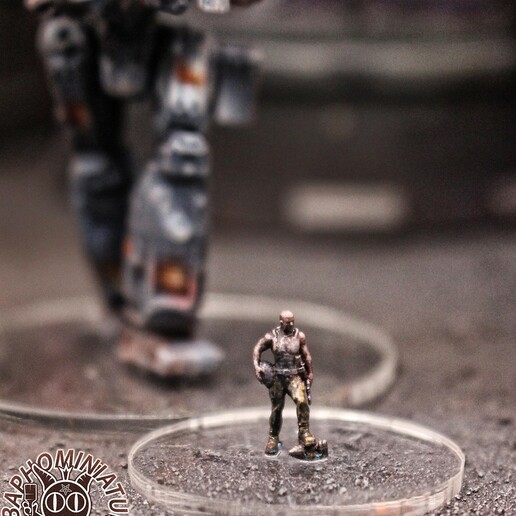 masculino pilot Dominique miniaturas jogos guerra sci fi líder comandante militares piloto 3D print model - Mito3D