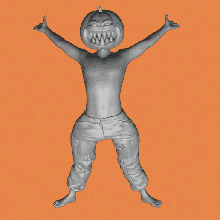 maschio zucca testa Halloween orrore fantasma notte terrore candela festa 3d print model - Mito3D