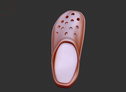 Masculin chaussures pantoufle jambe femelle 3d print model - Mito3D