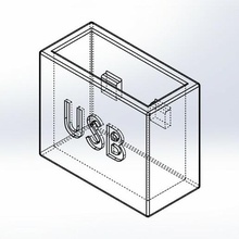 Masculin USB protection 3d print model - Mito3D