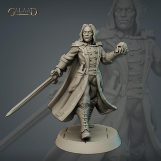 male vampire 01 Game fantasy fighter game roleplay rpg sword warrior blood lord dungeon 3d print model - Mito3D