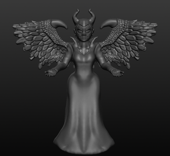maleficent maleficent mistress evil evil sleeping beauty princess fairy tale story angel wing  3d print model - Mito3D