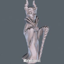 maleficent kolay destek yazdırın sanat çizgi film disney şekil model heykel supportless cadı 3d print model - Mito3D