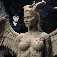 maleficent Prenses kötü çeşitli 3d poz büstü seksi Bayan aktris jolie angelina kadın güzel boynuzları şeytan sihirli eylem kostüm masal metresi 3d print model - Mito3D