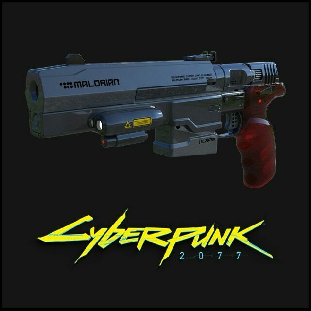 malorian arms 3516 cyberpunk 2077 gun johnny silverhand cyber cosplay pistol 3D print model - Mito3D