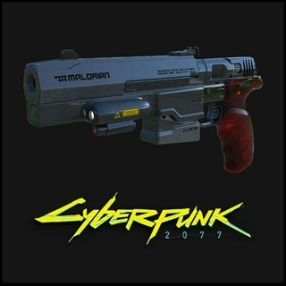 Malorianer Waffen 3516 Cyberpunk 2077 Gewehr Johnny Silberhand Cyber Cosplay Pistole 3d print model - Mito3D