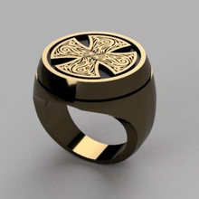 malta cruzar venoso anillo joyería joya vikingo regalo circulo céltico trisqueta trisquel símbolo maltés st John's 3d print model - Mito3D