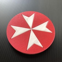 malta - flag coasters coaster coozie drink maltese cross knights valletta table countries decor 3d print model - Mito3D