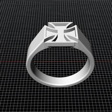 maltese cross ring jewelry 3d print model - Mito3D