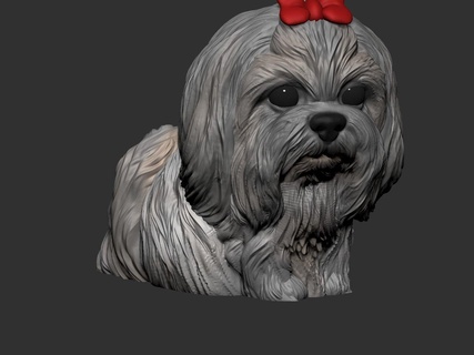 maltese cane funko fioriera pentola 3d print model - Mito3D