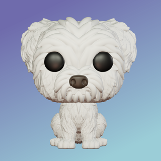 maltese funko pop Home dog doggo maltes gift pet pets dogs 3d print model - Mito3D