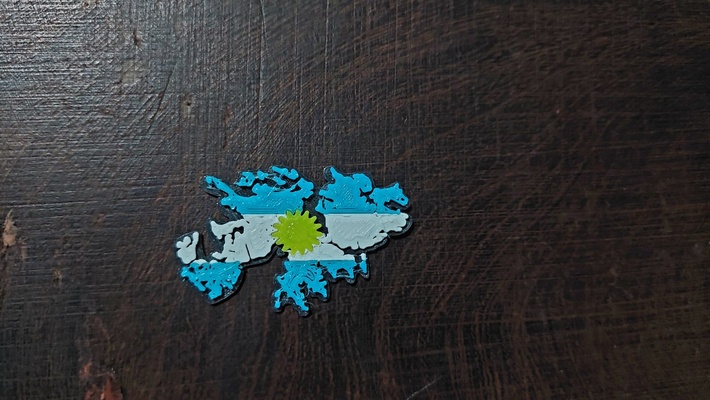 malvinas bandera joyería joya falkland islas abril 2 escarapela argentino 3d print model - Mito3D