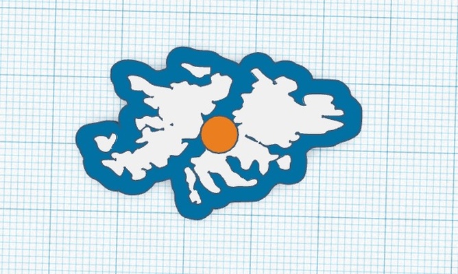 malvinas îles cocarde badges falkland argentine argentin 3d print model - Mito3D