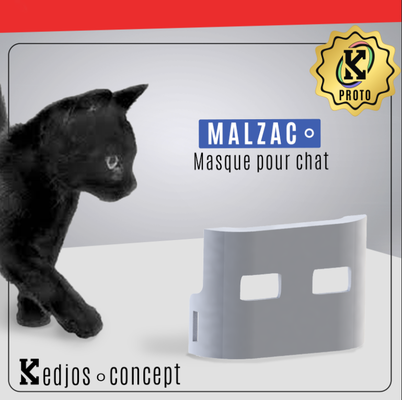 malzak cat mask 3d print model - Mito3D