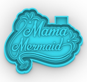 mama mermaid - freshie mold silicone box 3d model molding mould stl make manufacture molds boxes 3d print model - Mito3D