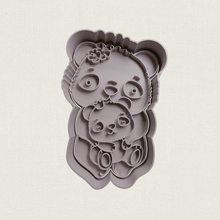 mama panda cookie cutters cutter moulds mom mother'day mother's day 3d print model - Mito3D