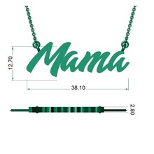 mama pendant jewelry chain stl gold silver 3d print model - Mito3D