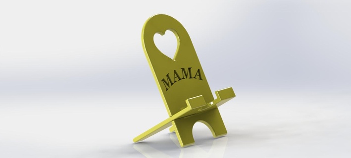 mama support Fashion mom support mother mobile cellular phone table gift mother's day  3d print model - Mito3D