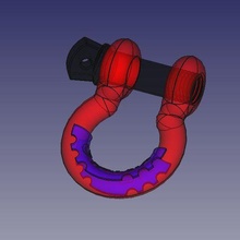 mamalon shackle actual measurements 3d print model - Mito3D