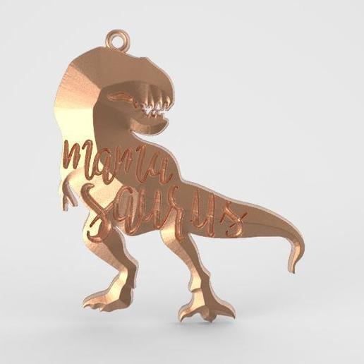 mamasaurus jewelry dino rex dinosaur dragon pendant art fashion 3D print model - Mito3D