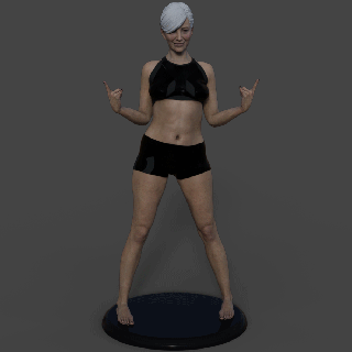 abuelita rebelde sfw stl 3d impresora figurilla mujer resina escultura Arte cosplay abuela modelo 3d print model - Mito3D