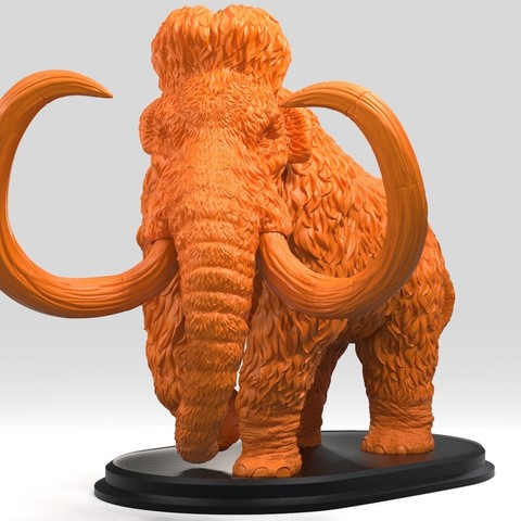 mammoth art tusk elephant printable nature statue sculptures animal cnc model 3D print model - Mito3D