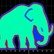 mammoth silhouette cookie cutter home mammut elephant animal cookies toy 3d print model - Mito3D