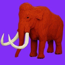 mamut lowpoly 3d impresión modelo 3d print model - Mito3D