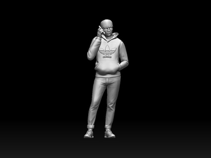 uomo posa folla carattere umano corpo donna ragazza figura Stampa miniatura diorama scultura seduta passeggio ragazzo giovane mobile Telefono 3d print model - Mito3D