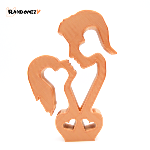 man & woman - valentine's day statue art love heart valentine valentines lgbt decoration decor 3D print model - Mito3D