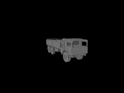 man 7t mil gl flatbed federal armed forces army truck 1 87 h0 3d print model - Mito3D