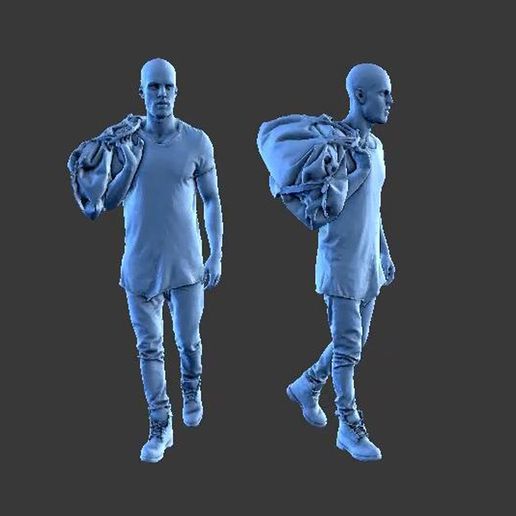 homem a20 arte humano figura 3D print model - Mito3D