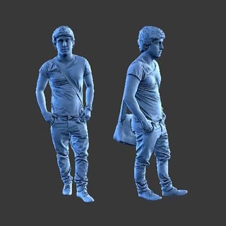 hombre a25 figura diorama Arte humano personaje minifigura cuerpo personas niña hembra 3d print model - Mito3D