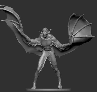 man bat manbat game batman figure 3d print model - Mito3D