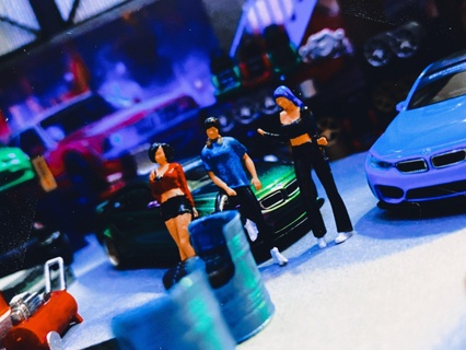 man car leaning model 2 figure girl sport diorama female lean woman gamer male 3d print model - Mito3D