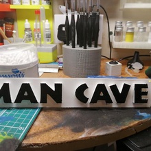 man cave sign various diy 3d print model - Mito3D